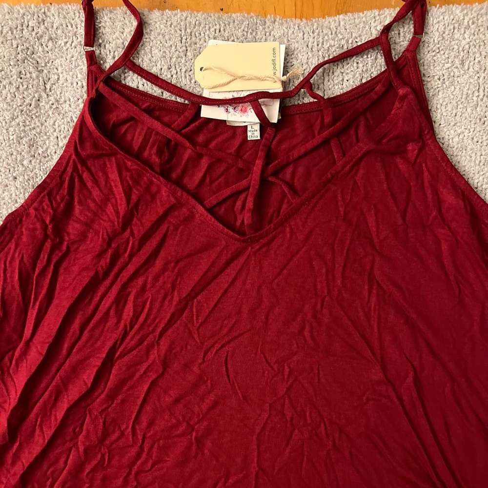 Jodifl lattice burgundy tank